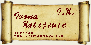 Ivona Malijević vizit kartica
